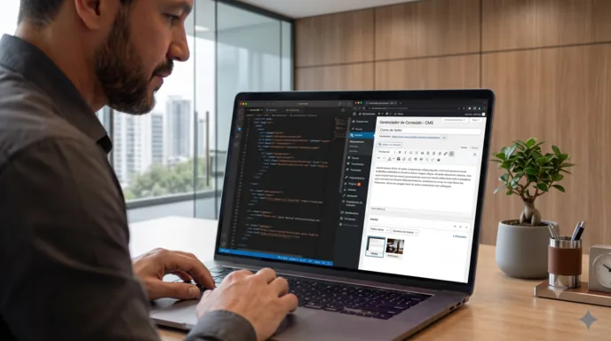 Site gerenciável com painel administrativo para atualização de conteúdo